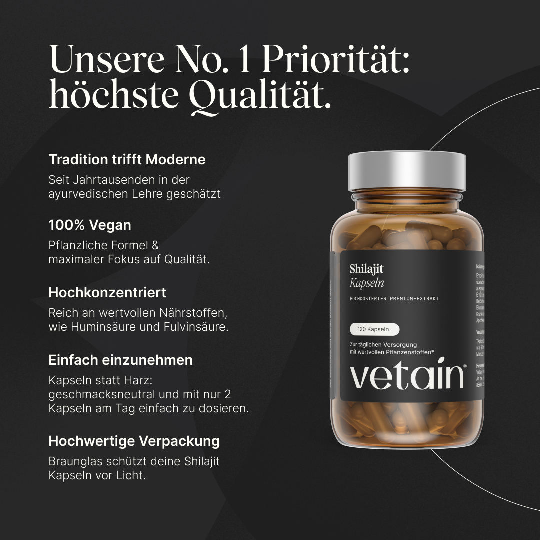 Vetain Shilajit Mumijo integratore 120 capsule vegane alto dosaggio
