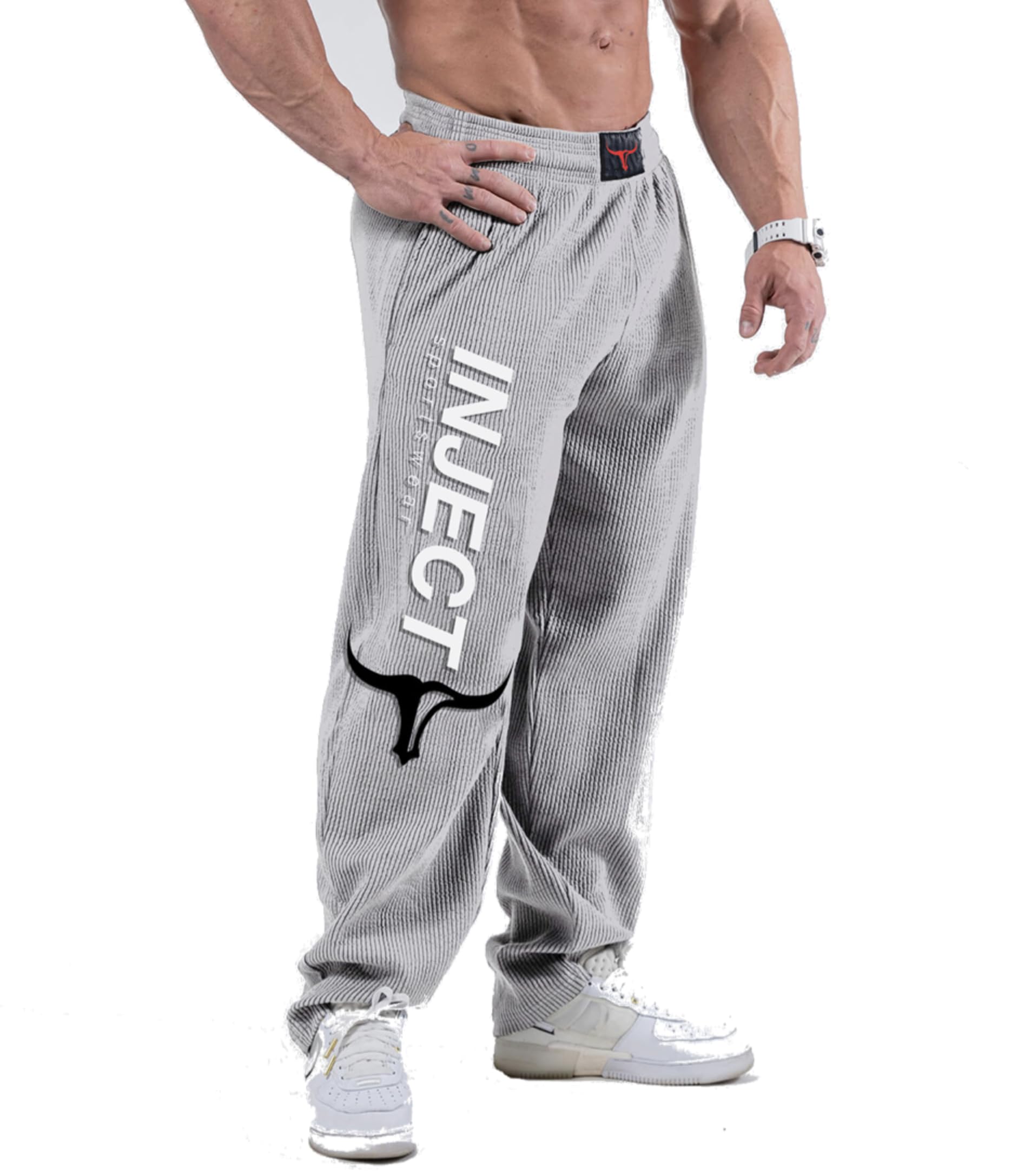 INJECT Hammer Pants Pantaloni Cotone Grigio Costine