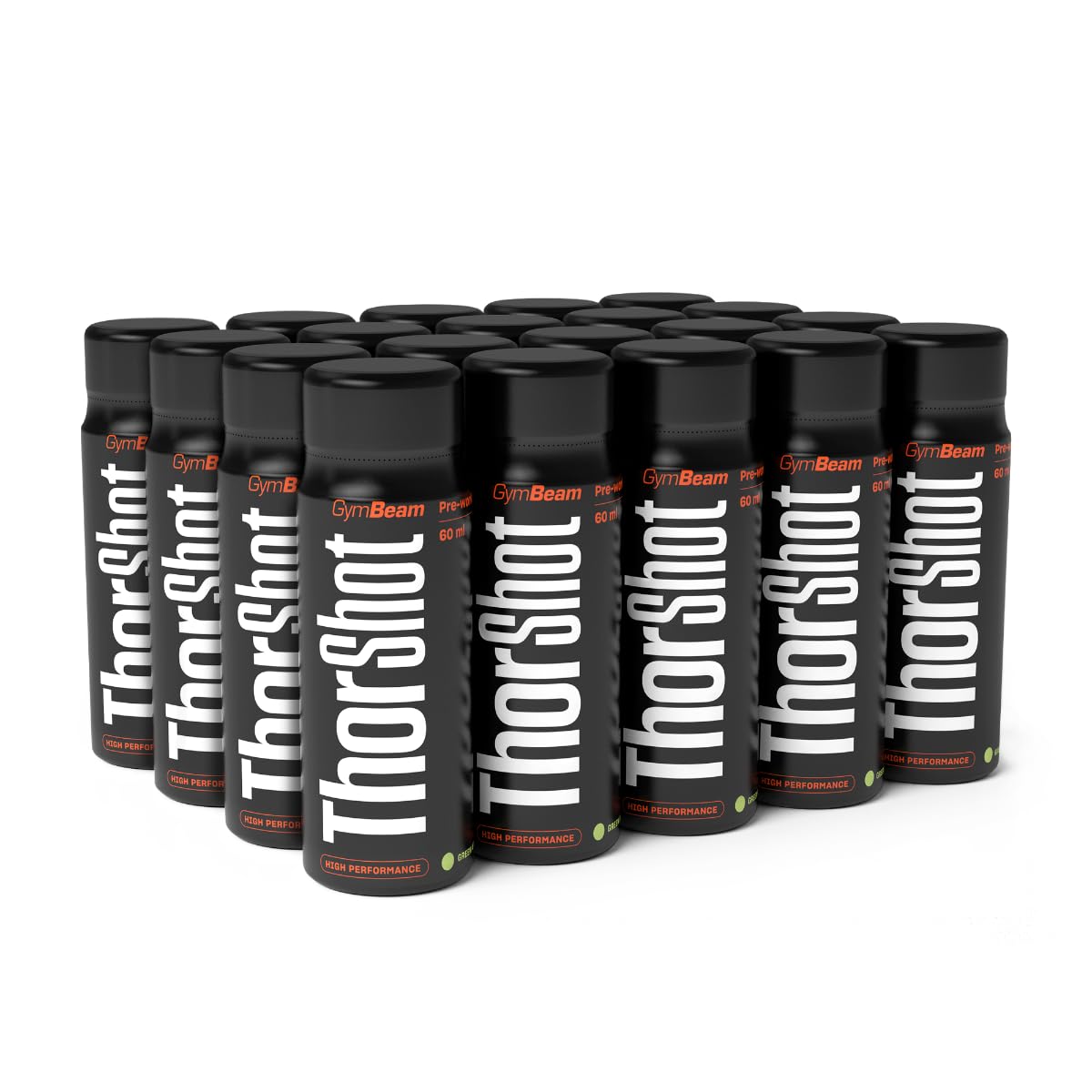 GymBeam Thor Shot 20x60ml Shot Pre-Allenamento Mela Verde Caffeina