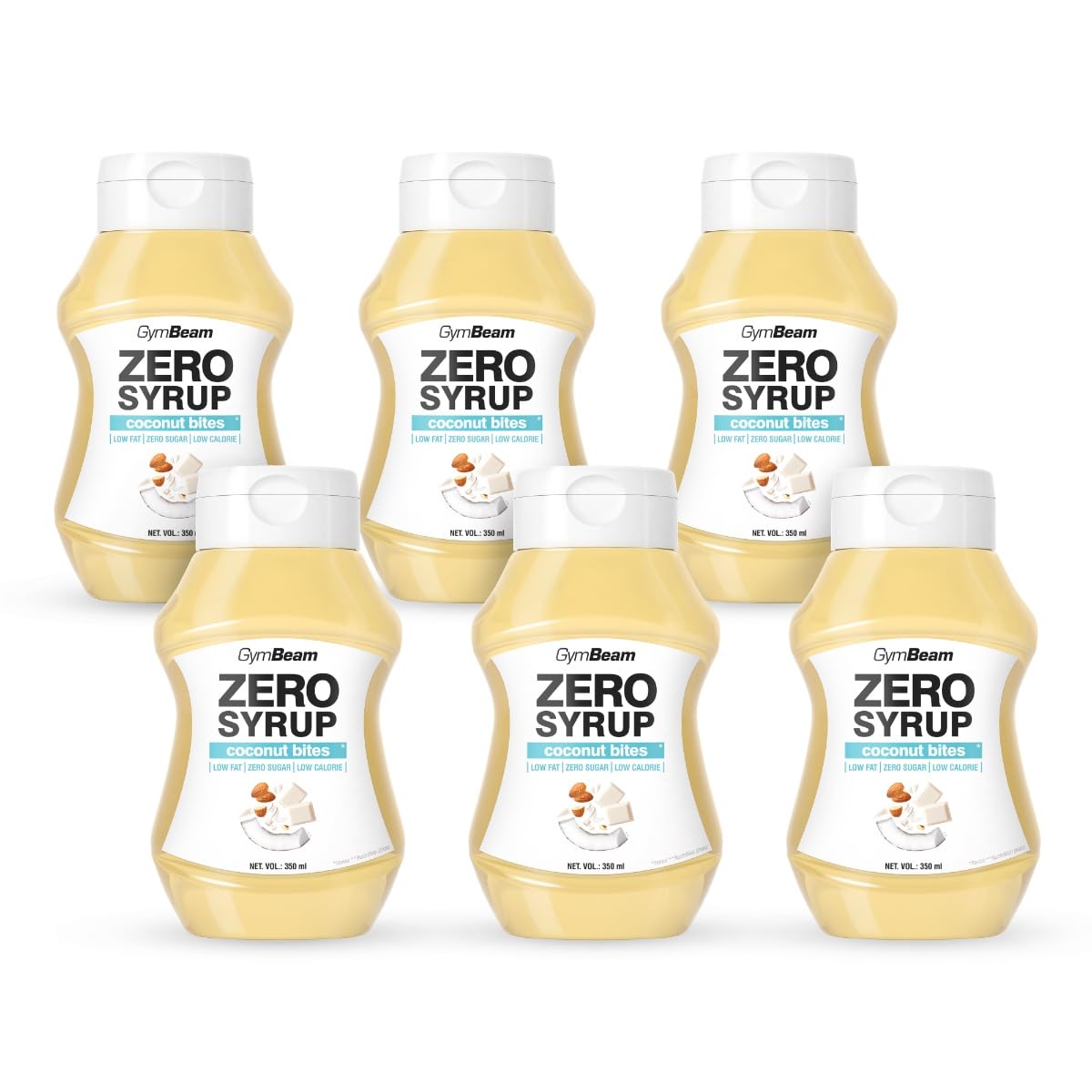 GymBeam Sciroppo ZERO Coconut Bites Topping 350 ml Zero Zuccheri