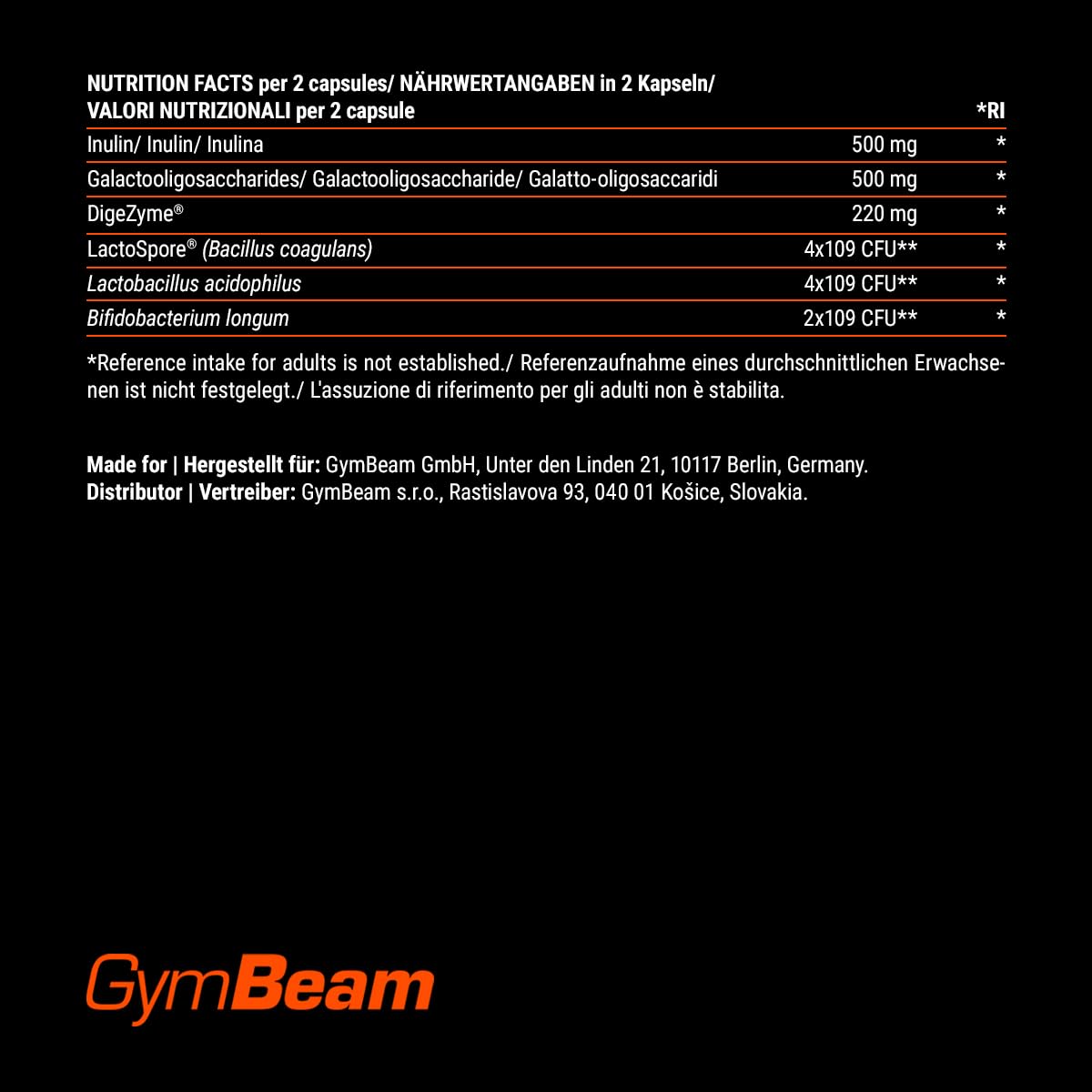 GymBeam Probio Complex probiotici 10 miliardi CFU 60 capsule