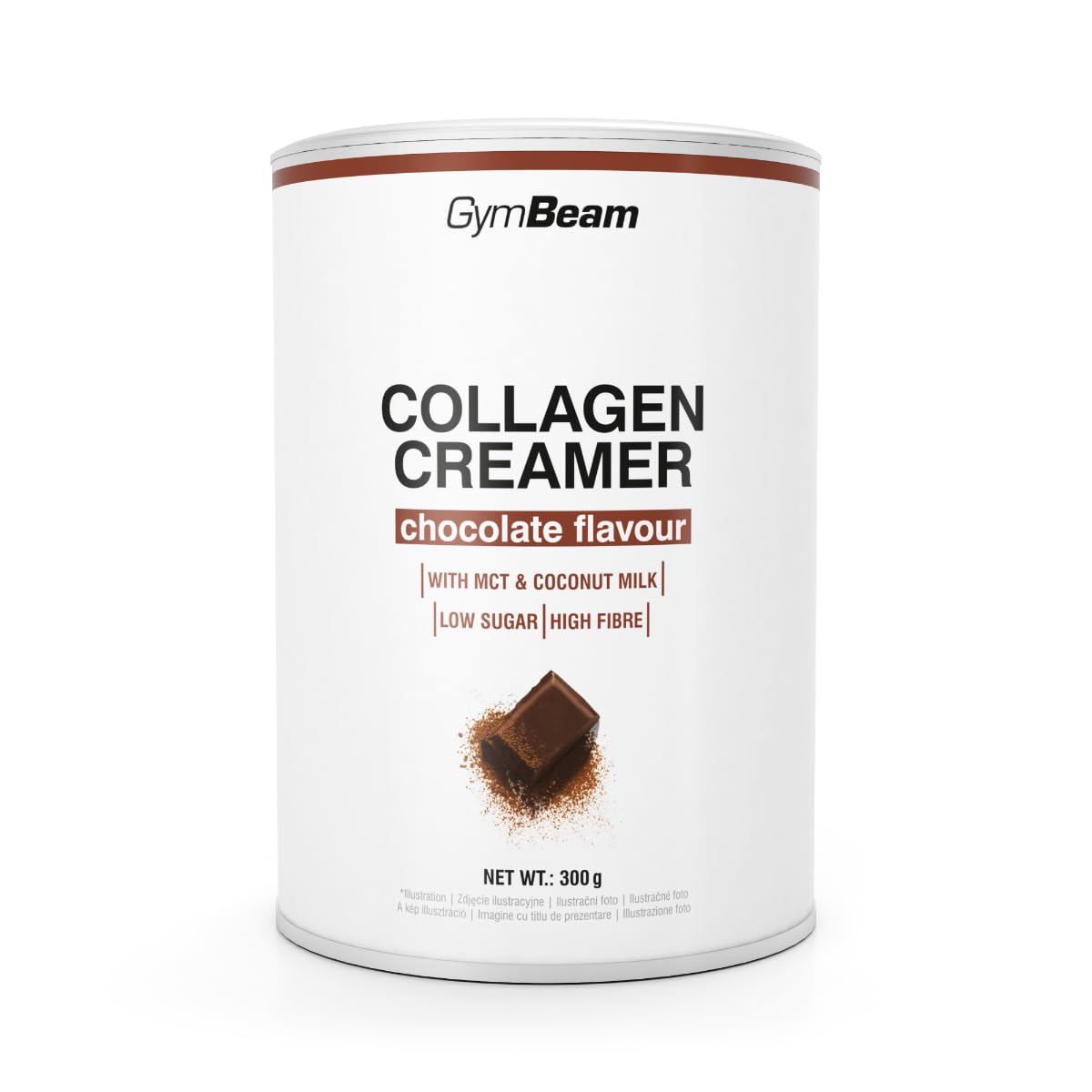 GymBeam Collagen Creamer 300 g polvere cioccolato cocco proteine