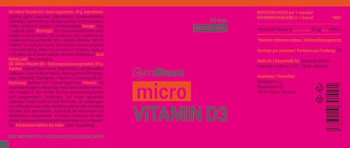 GymBeam Vitamine Micro D3 2000 UI capsule rilascio graduale