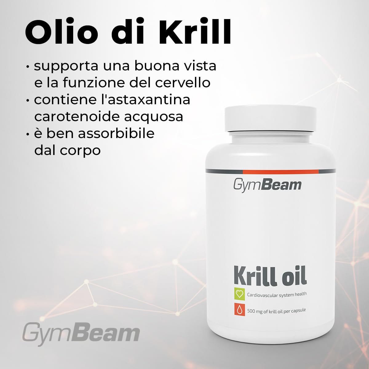 GymBeam Grassi Sani Olio di Krill Capsule 60 cps EPA DHA