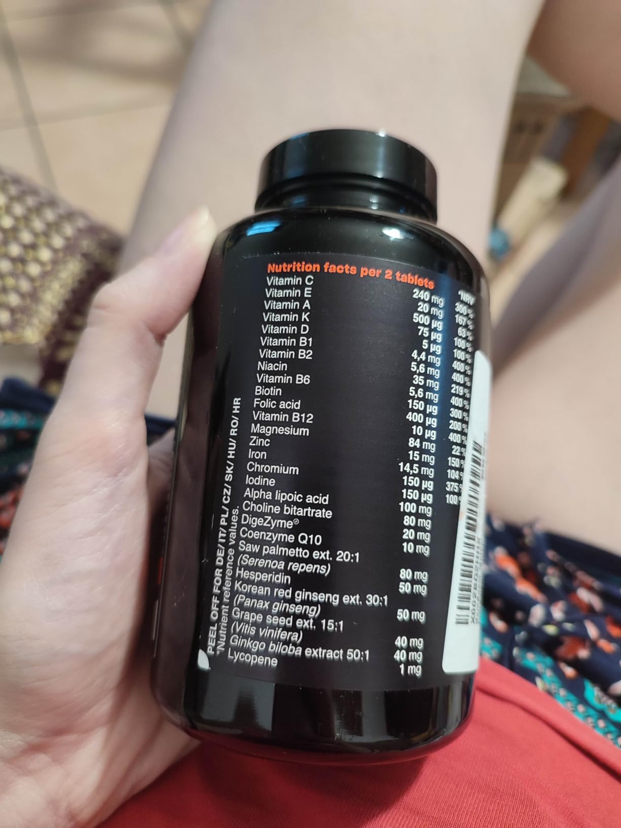 GymBeam Multivitaminico Uomo Multivitaminico 120 cpr 27 ingredienti