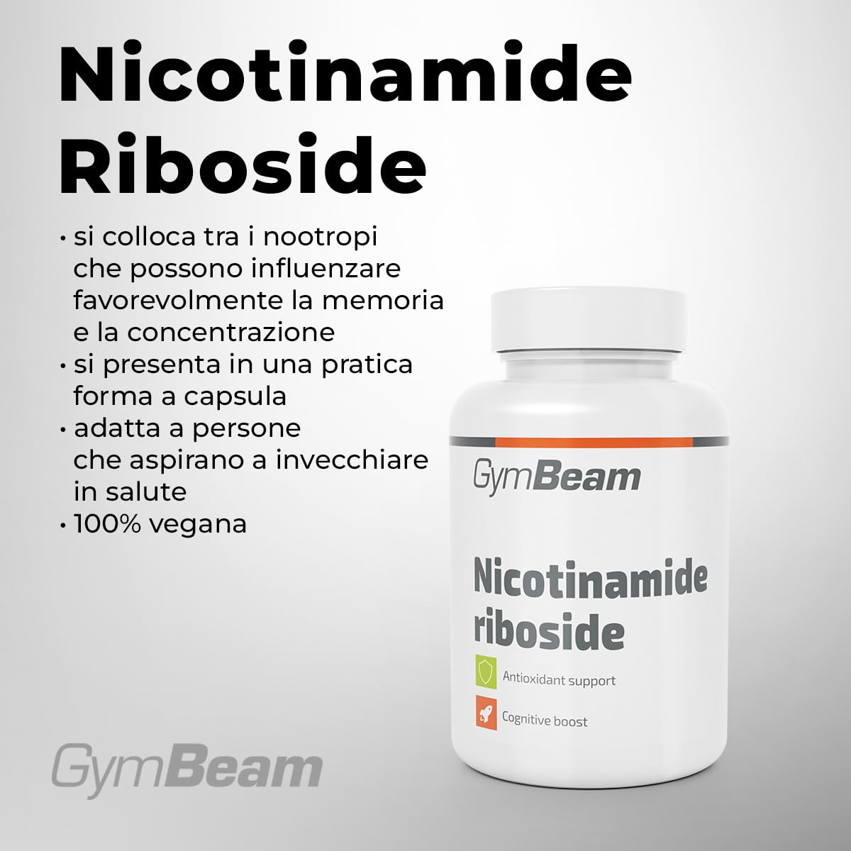 GymBeam Nicotinamide Riboside 60 Capsule 240 mg Vegano Anti-Age