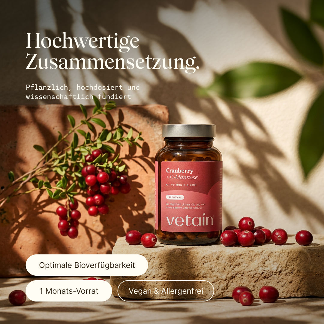 Vetain Cranberry D-Mannosio Capsule 90 capsule vegane
