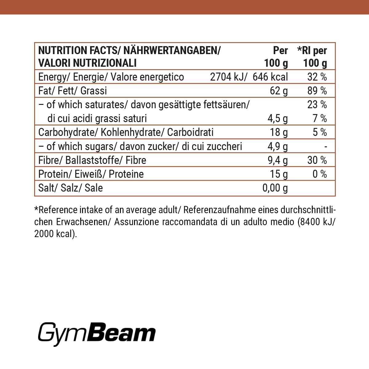 GymBeam Farina di Nocciole Tostate Senza Glutine Low-Carb