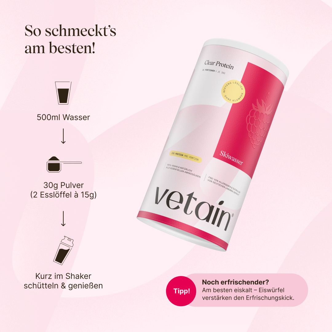 Vetain Clear Protein Skiwasser proteine in polvere 480g lampone