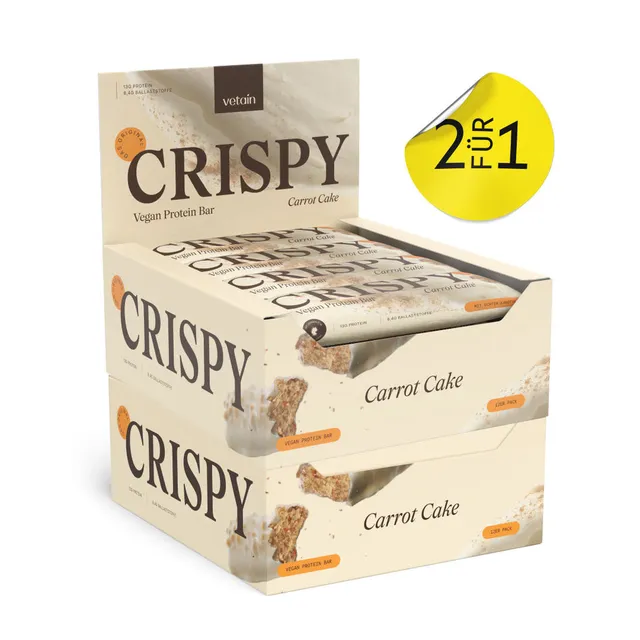 Vetain Crispy barretta proteica carrot cake 24 pezzi