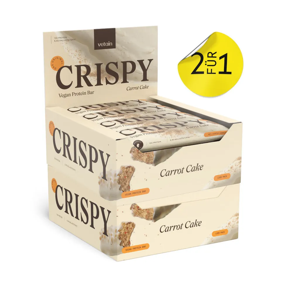Vetain Crispy barretta proteica carrot cake 24 pezzi