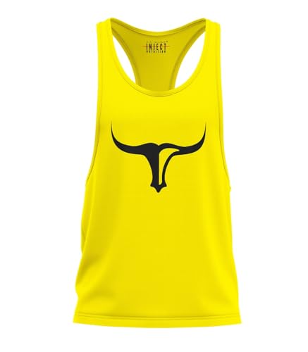 INJECT NUTRITION Yellow Tank Top Black Torus canotta gialla unisex