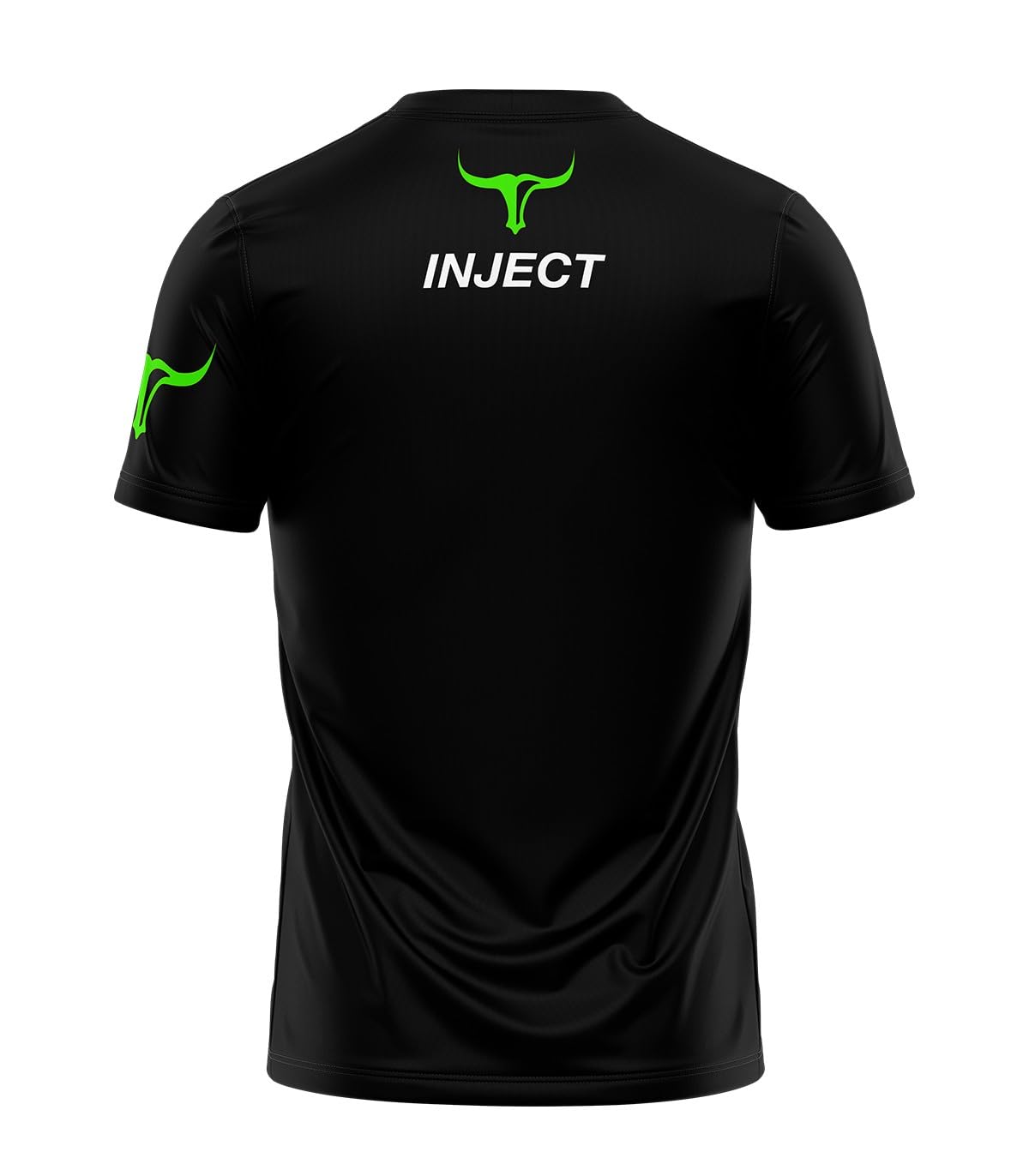 Inject Nutrition T-Shirt maglietta 100% cotone nero stampa Torus 155 g/m²