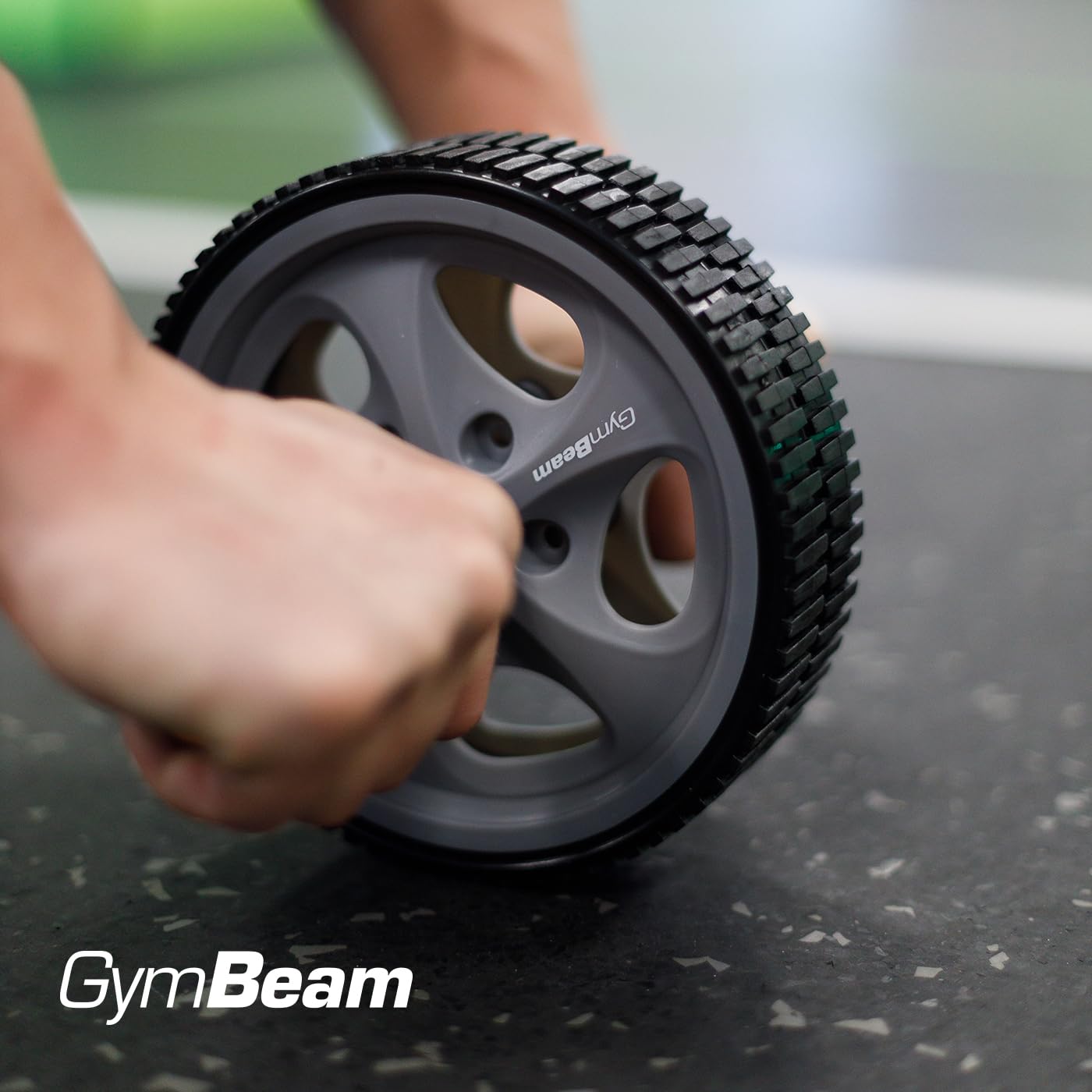 GymBeam Ab Wheel Ruota Addominali Doppia Ruota Stabile