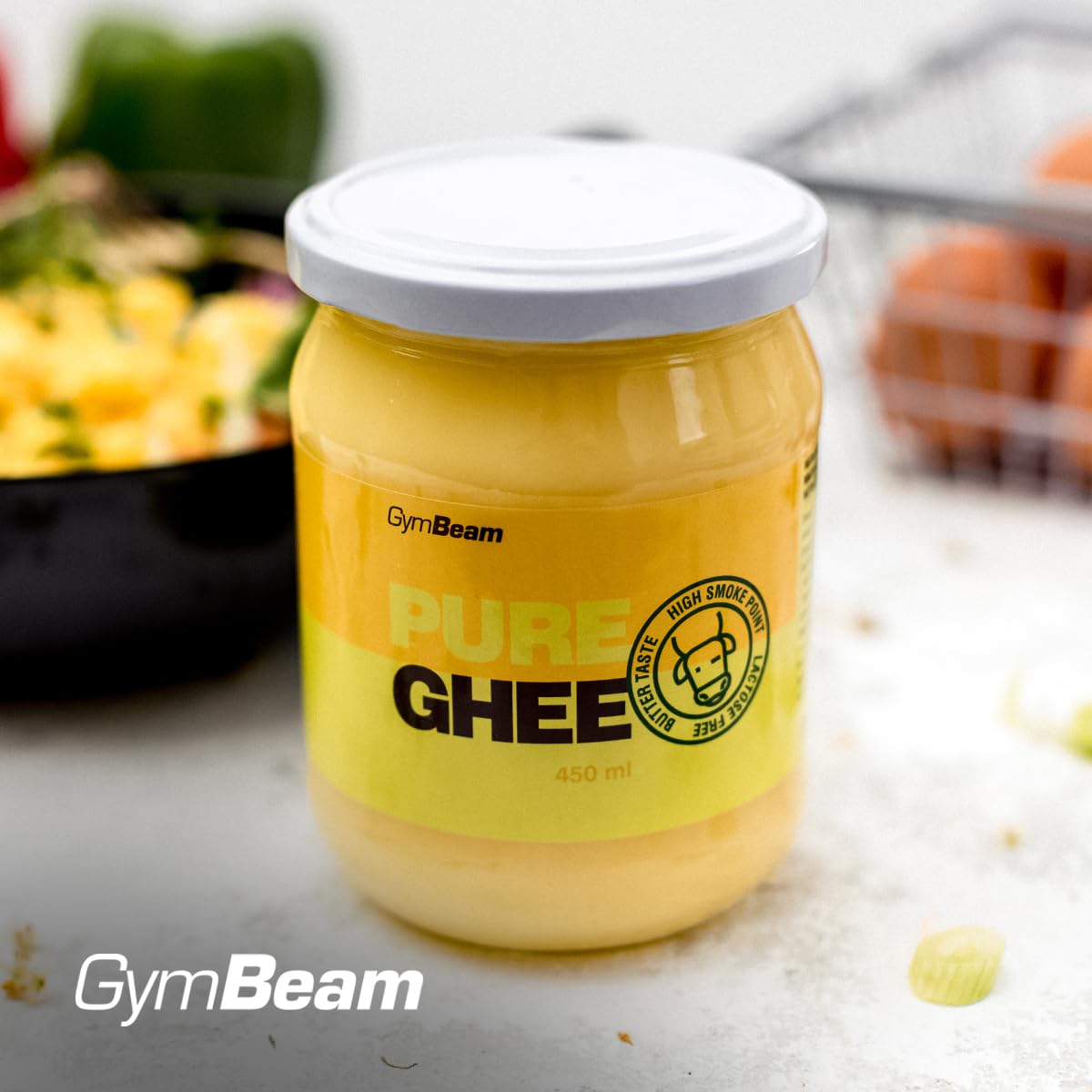 GymBeam Ghee Puro 450g Burro Chiarificato Senza Lattosio