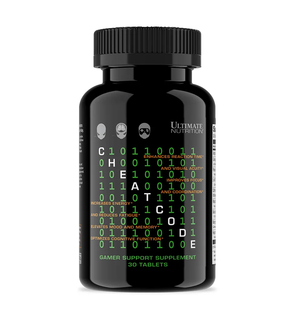 Ultimate Nutrition Cheat Code integratore gaming caffeina focus