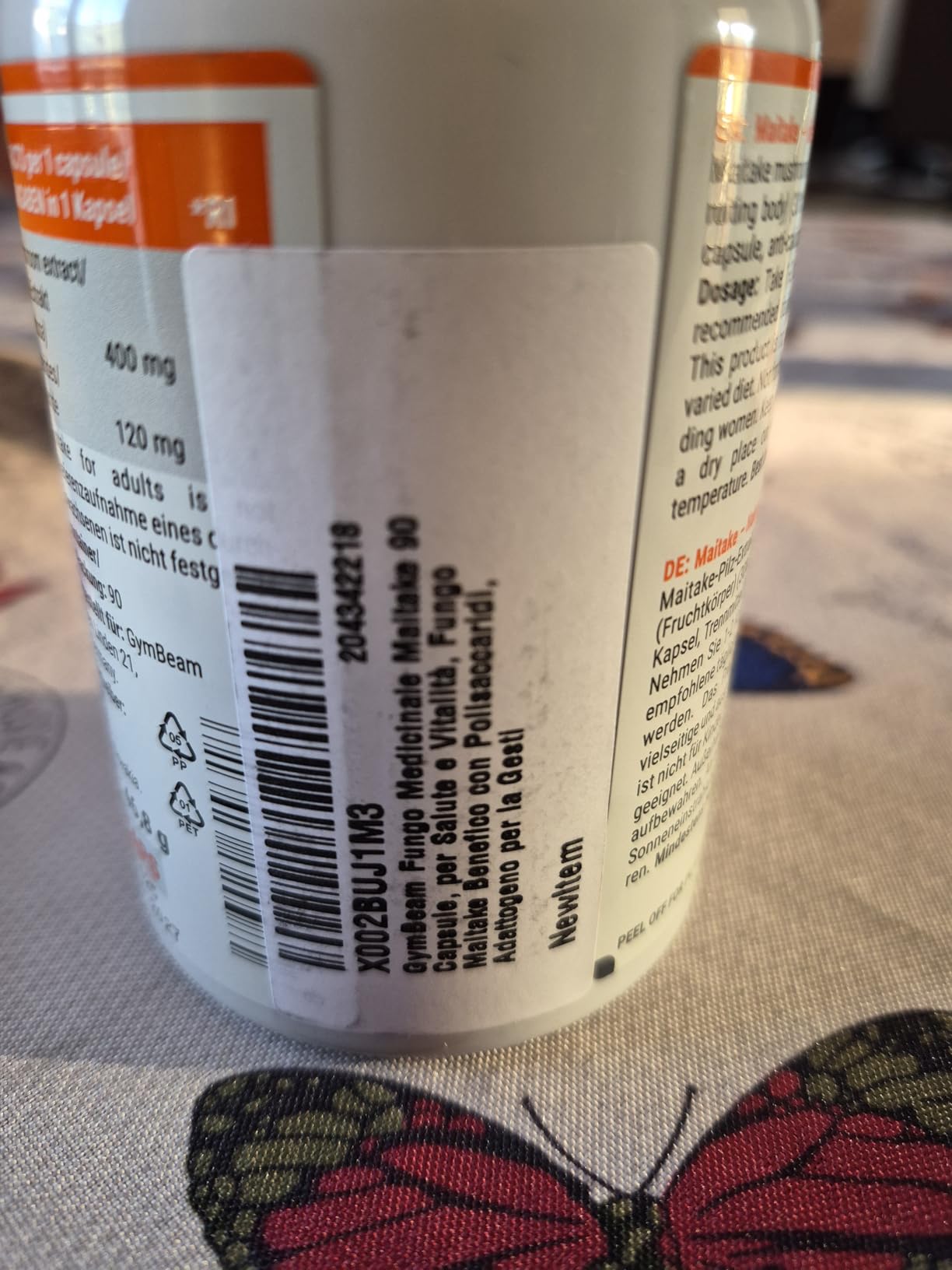 GymBeam Maitake Integratore 90 Capsule Vegano Polisaccaridi