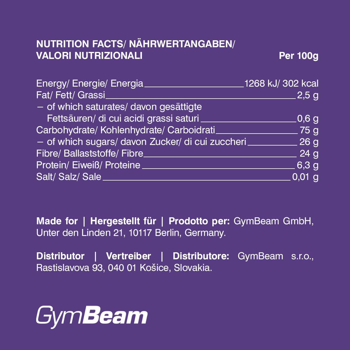 GymBeam Ribes Nero Liofilizzato Frutta Croccante 100g Senza Zucchero
