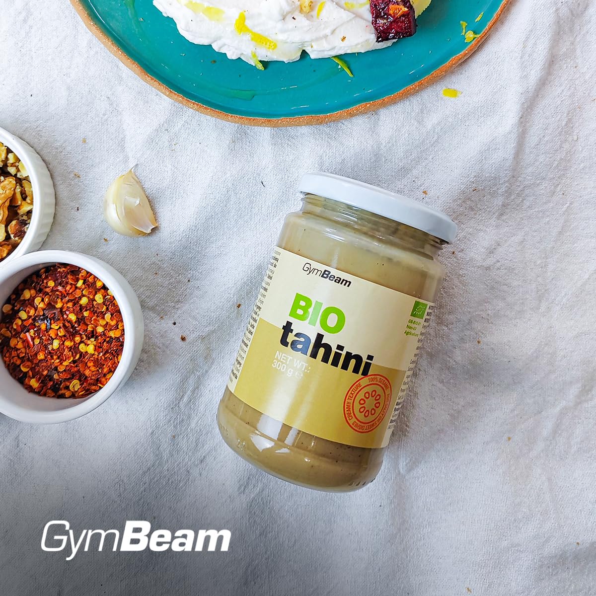 GymBeam Alimentazione Crema Tahini BIO 3x300g low carb