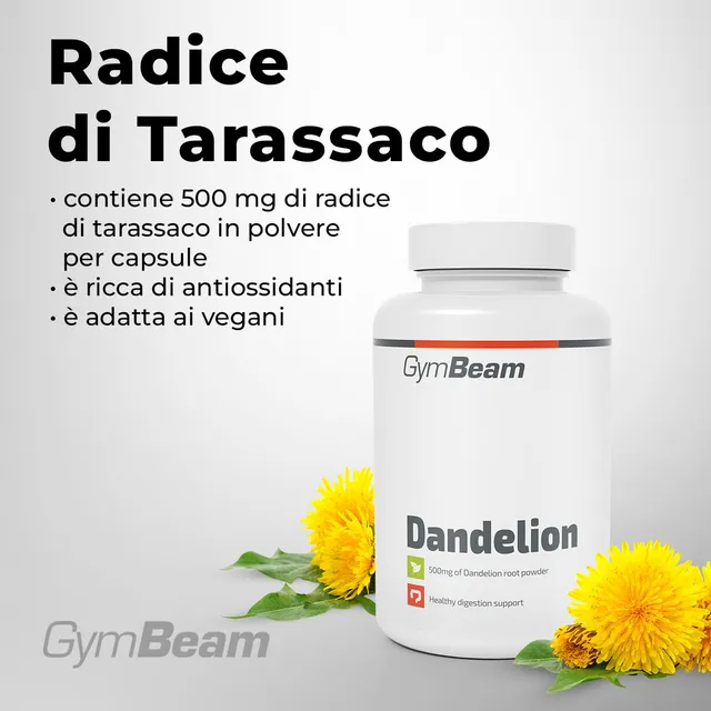 GymBeam Radice di Tarassaco 90 capsule integratore 500 mg vegano