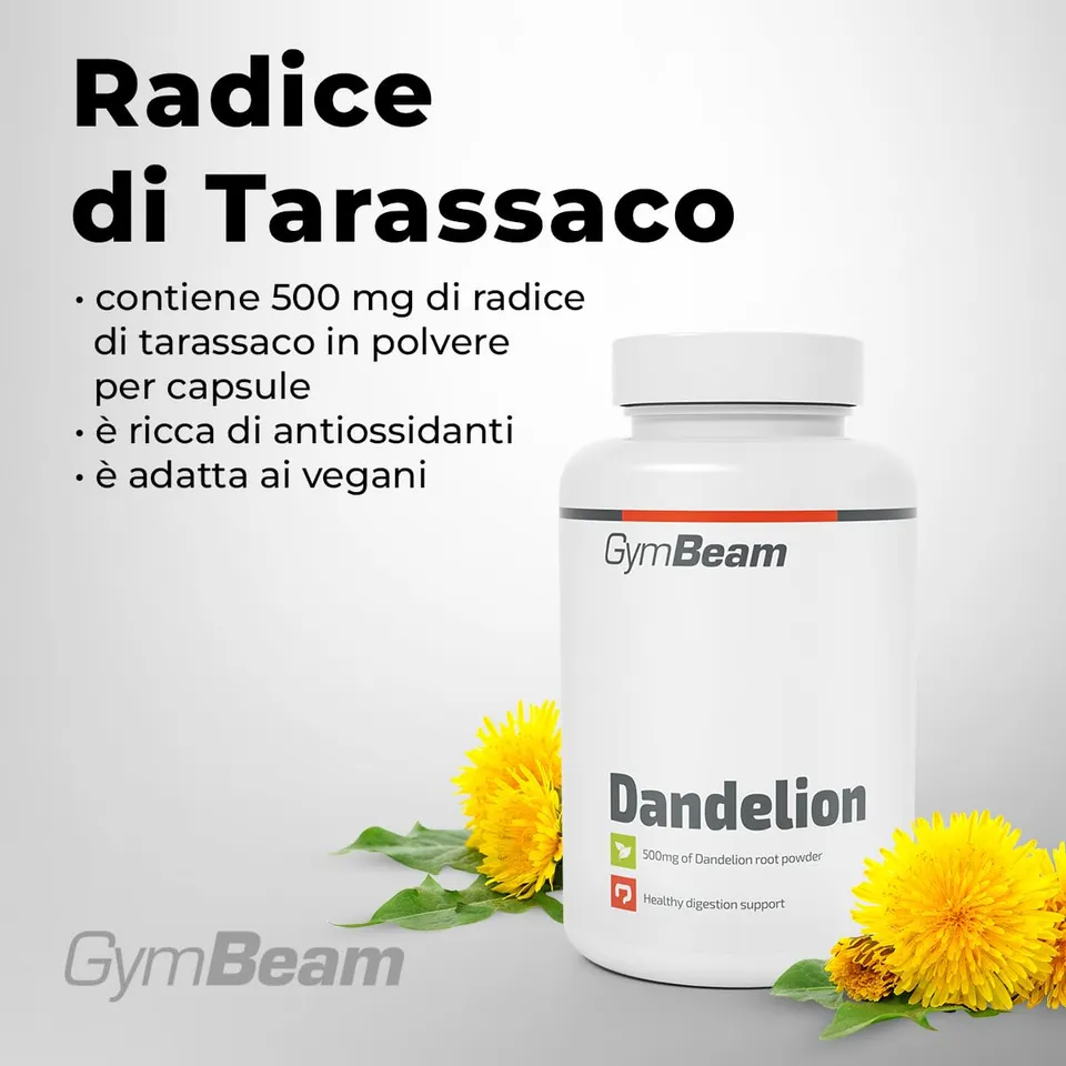 GymBeam Radice di Tarassaco 90 capsule integratore 500 mg vegano
