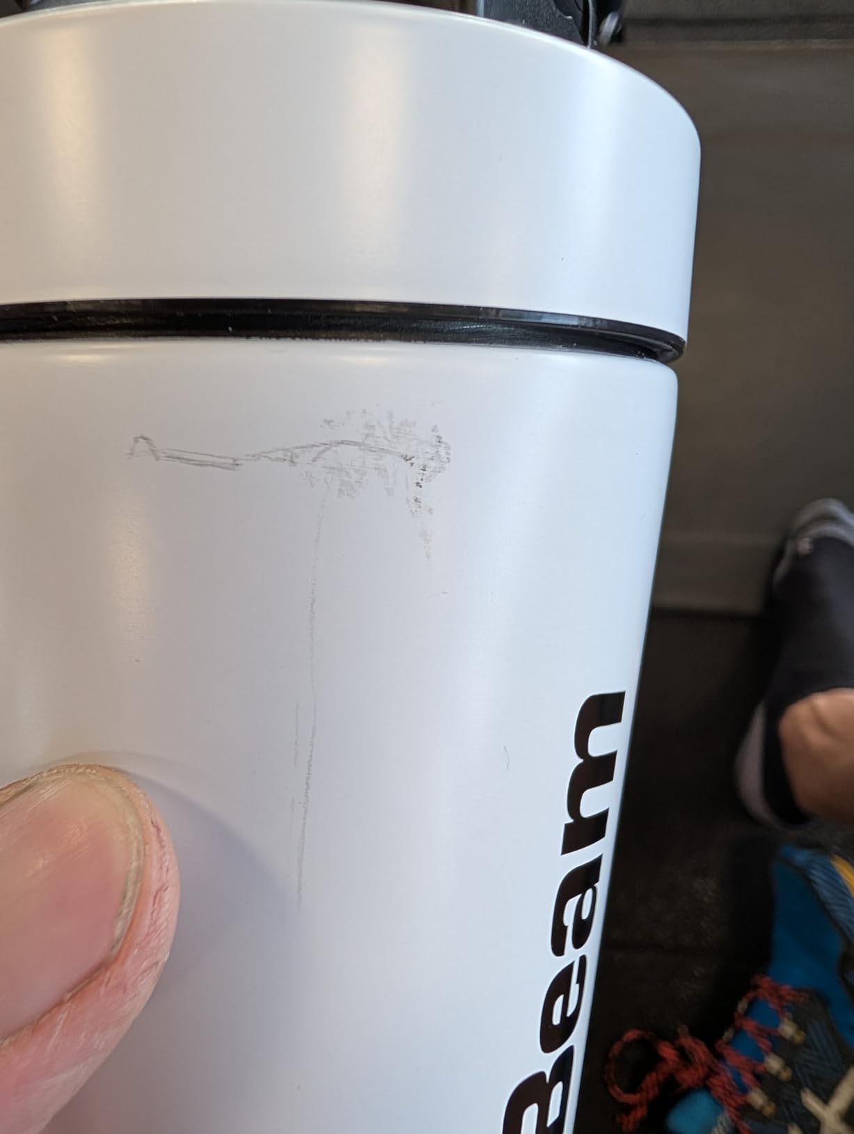 GymBeam Steel Shaker Proteine 750 ml Bianco Acciaio