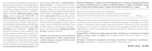 GymBeam 5-ATP Integratore Vegano 450 mg Compresse