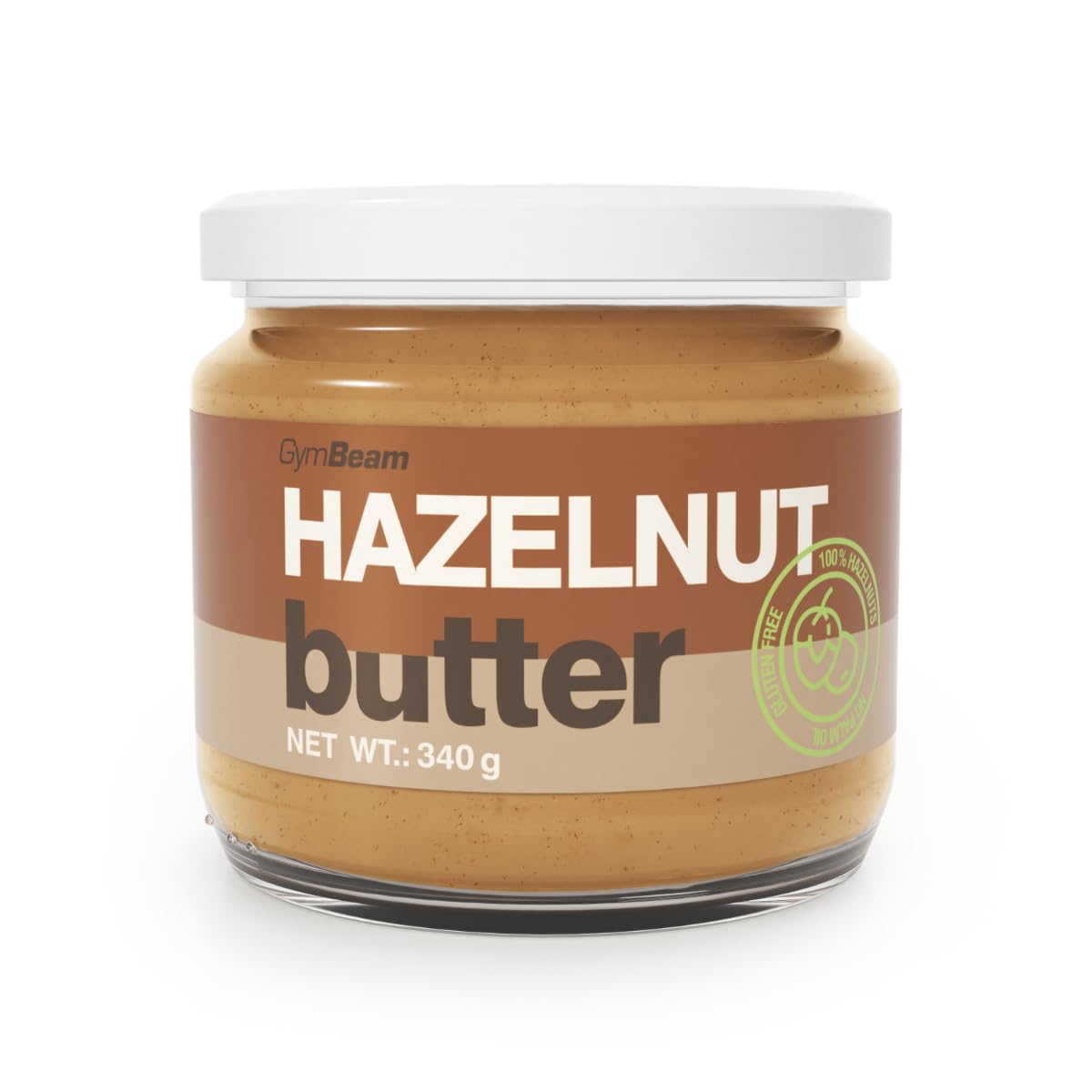 GymBeam Burro di Nocciole 100% Crema 340 g Fibre