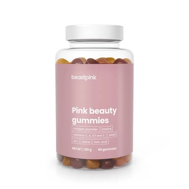 Pink Beauty Gummies Collagene Biotina Zinco 60pz Donna
