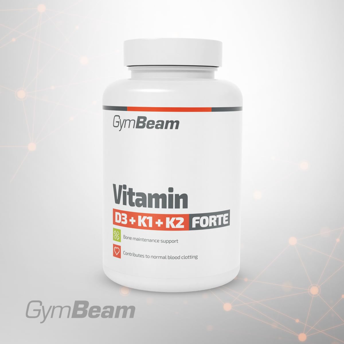 GymBeam Vitamina D3+K1+K2 2200 UI 60 Capsule Ossa