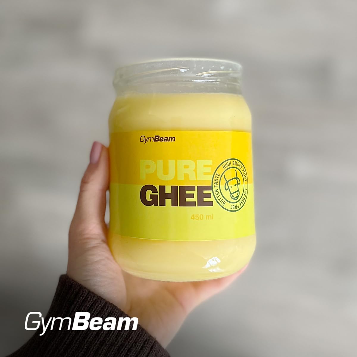GymBeam Ghee Puro 450g Burro Chiarificato Senza Lattosio