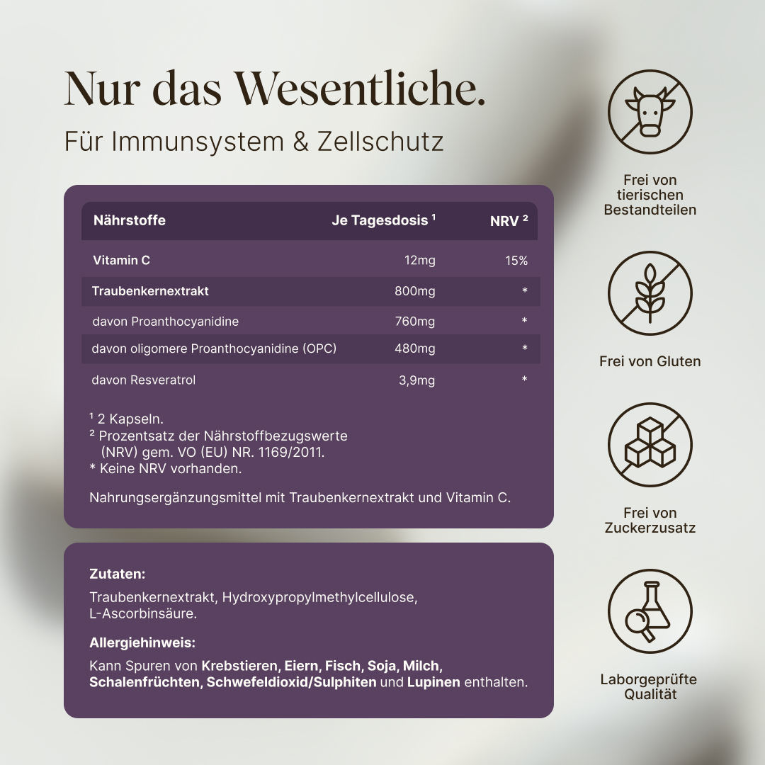 Vetain OPC capsule antiossidanti 180 capsule uva