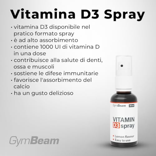 GymBeam Vitamina D3 Spray Integratore 30 ml Agrumi