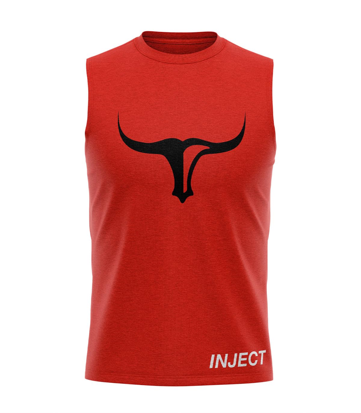 Inject Nutrition Sleeveless Muscle Maglia Rossa Cotone