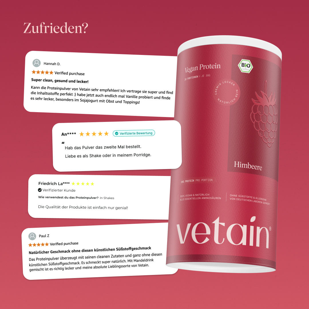 Vetain Veganes Proteinpulver Proteine Lampone 540g Bio