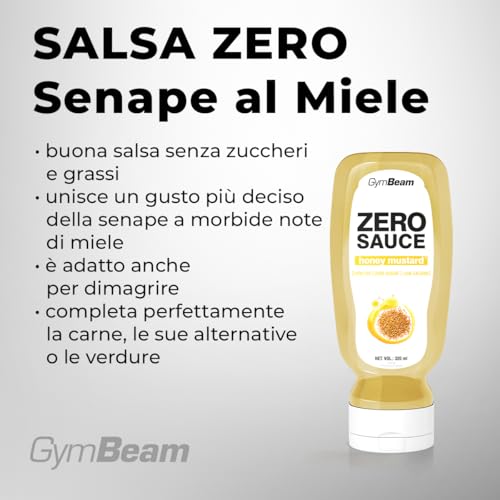 GymBeam Salsa Zero Senape Miele Salsa 320 ml