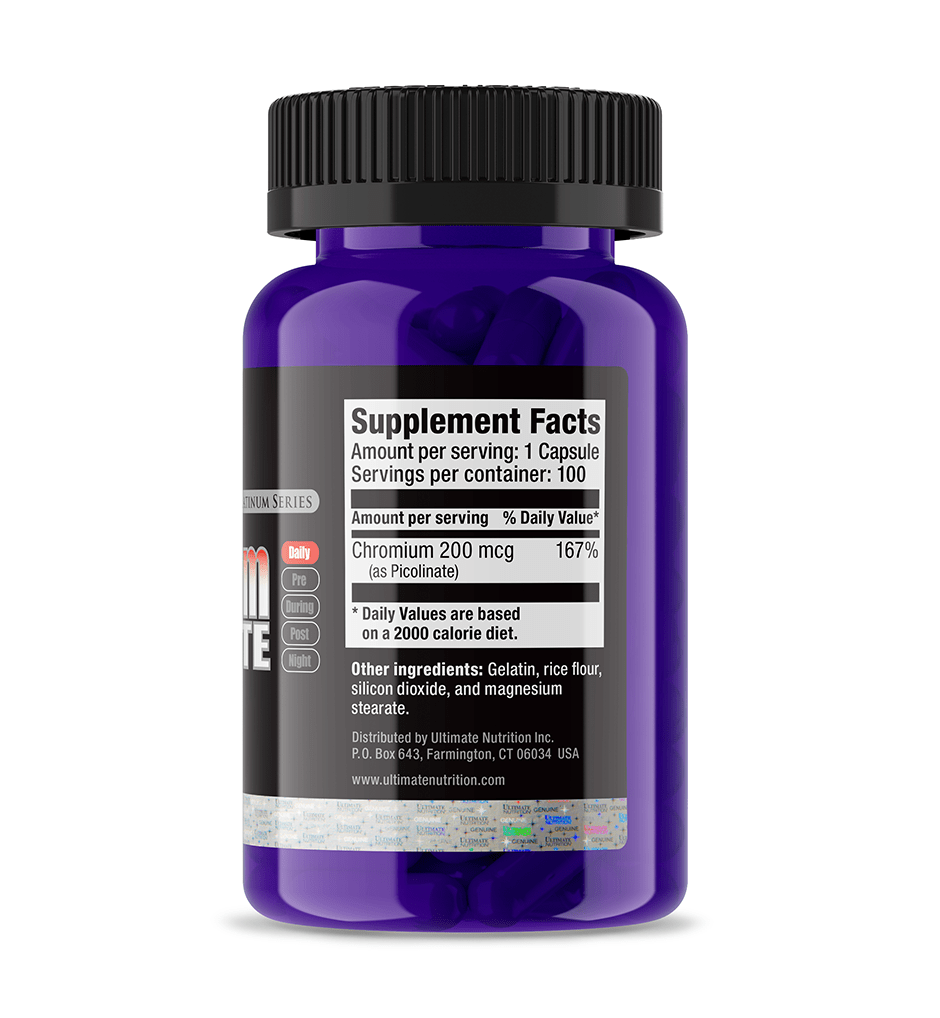 Ultimate Nutrition Chromium Picolinate Integratore 200 mcg Compresse
