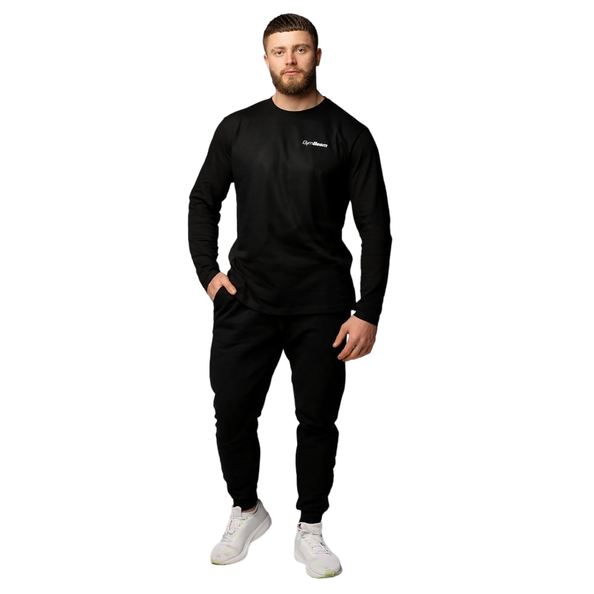GymBeam Maglia Basic Uomo Maniche Lunghe Cotone Traspirante
