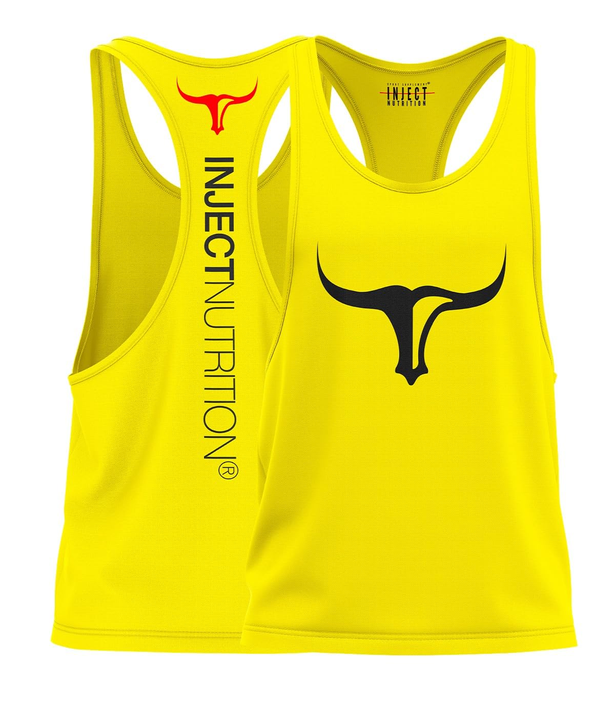 INJECT NUTRITION Yellow Tank Top Black Torus canotta gialla unisex