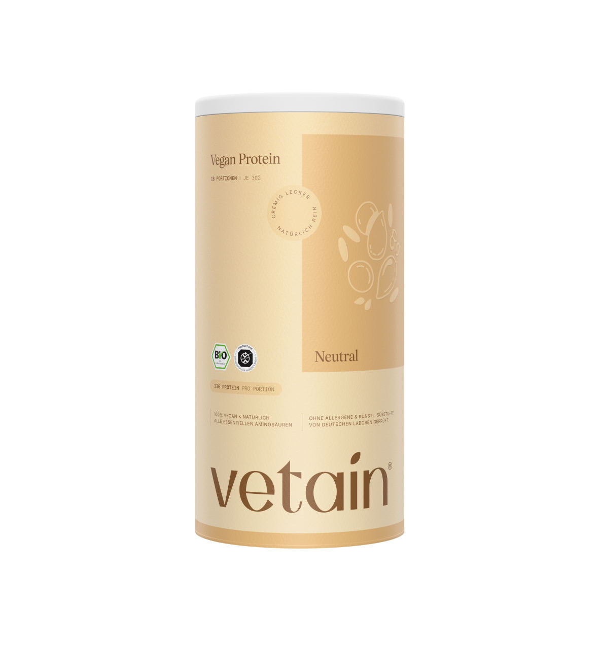 Vetain Proteine Vegane Neutral 540g Bio in Polvere
