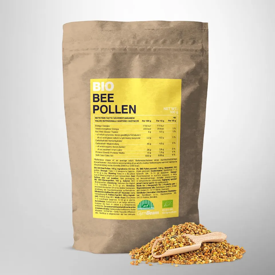 GymBeam Polline d’Api BIO superfood 100 g proteine