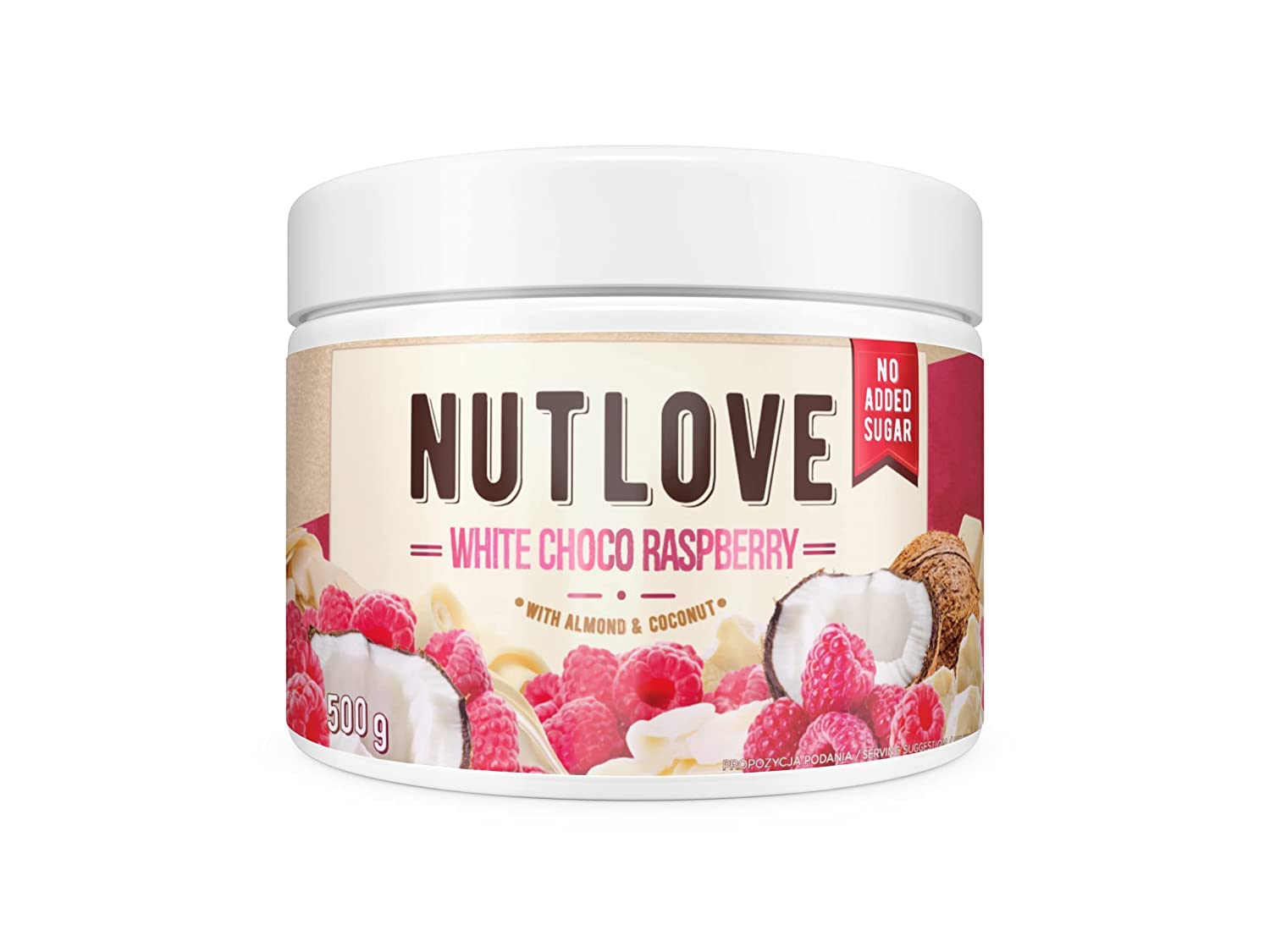 AllNutrition Nutlove White Choco Raspberry crema 500g light