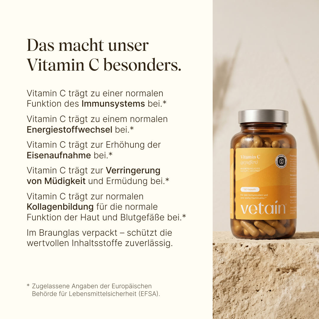Vetain Vitamina C Tamponata 180 Capsule Immunità Collagene