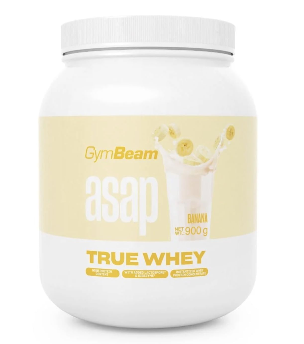 GymBeam True Whey ProDigest proteine banana 900 g muscoli