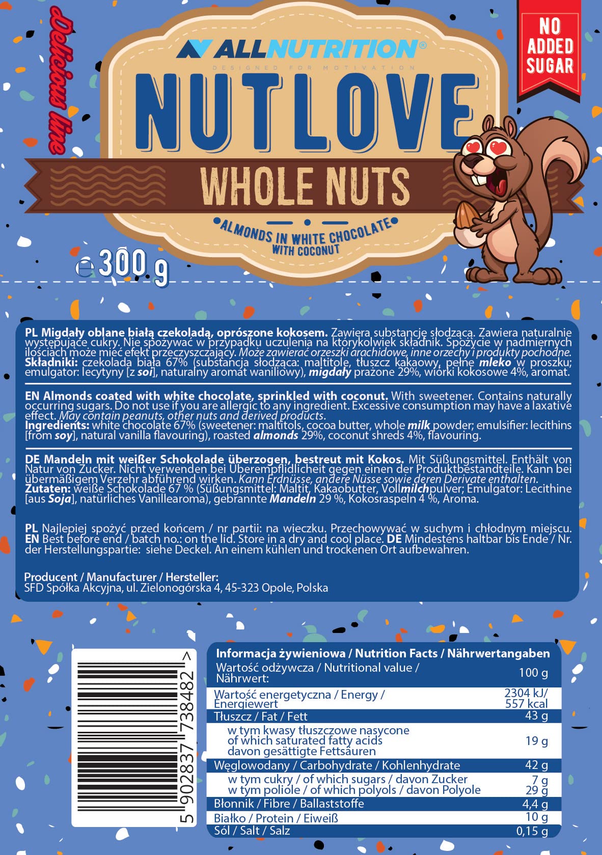 AllNutrition Nutlove Mandorle Bianco Cocco 300 g