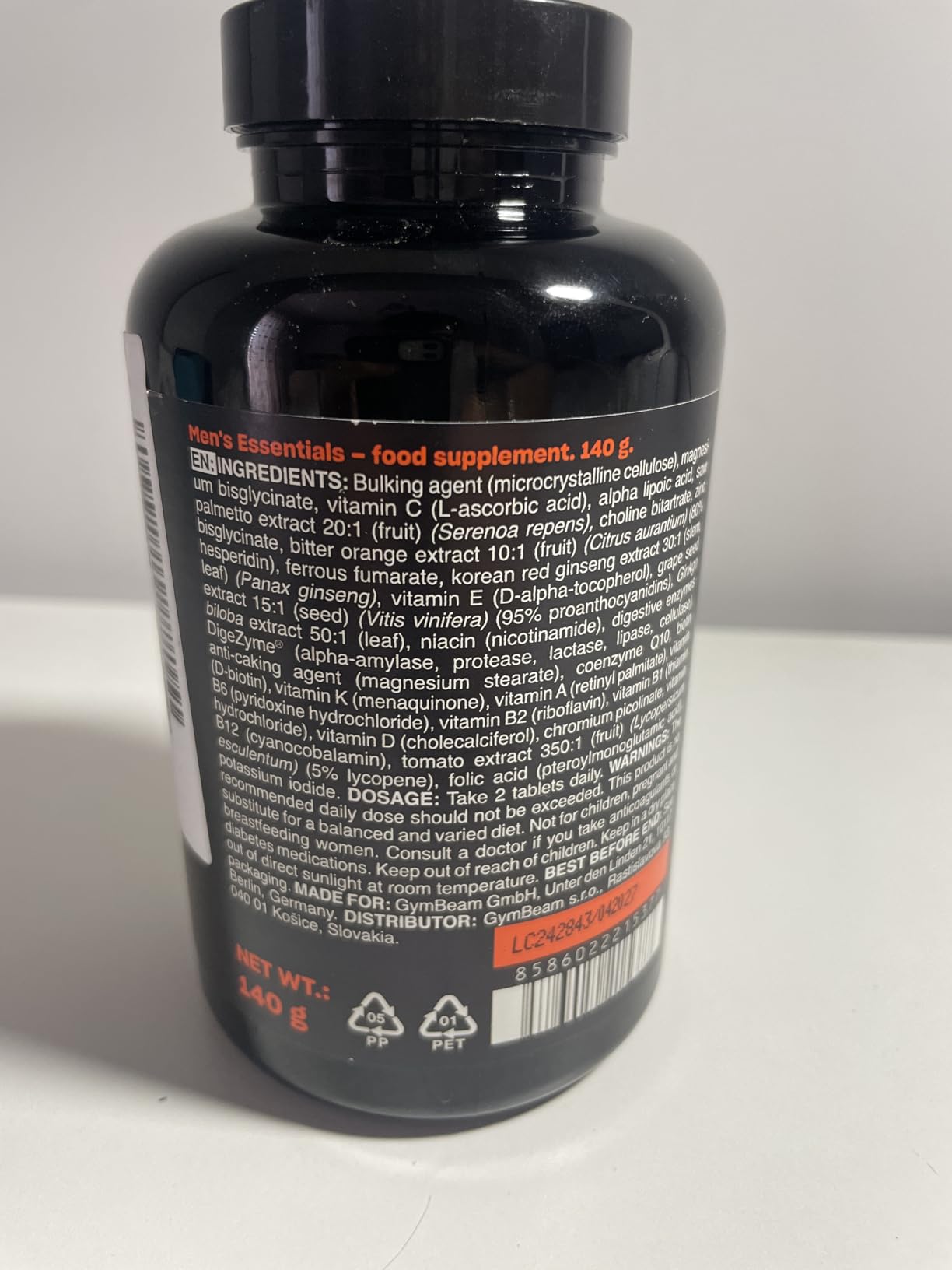 GymBeam Multivitaminico Uomo Multivitaminico 120 cpr 27 ingredienti
