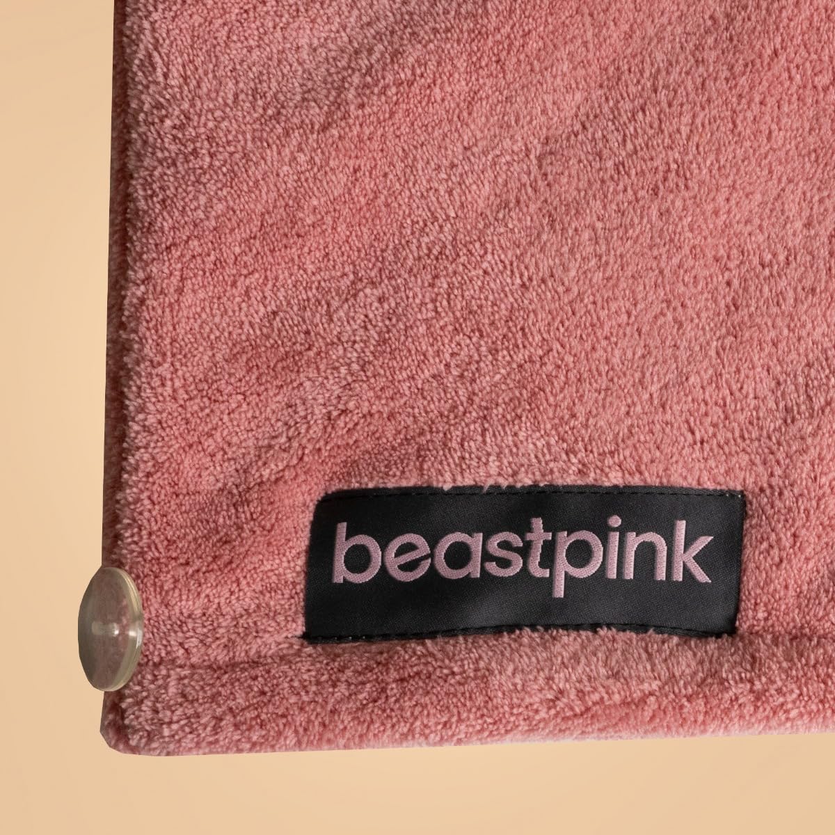 GymBeam Turbante Asciugacapelli Microfibra con Bottone