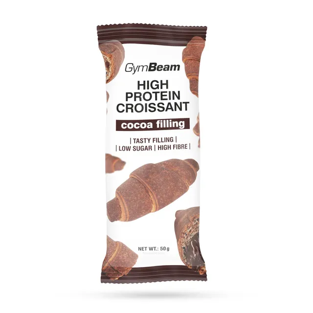 GymBeam Croissant Proteico Cacao 10x50g Senza Glutine Fibre