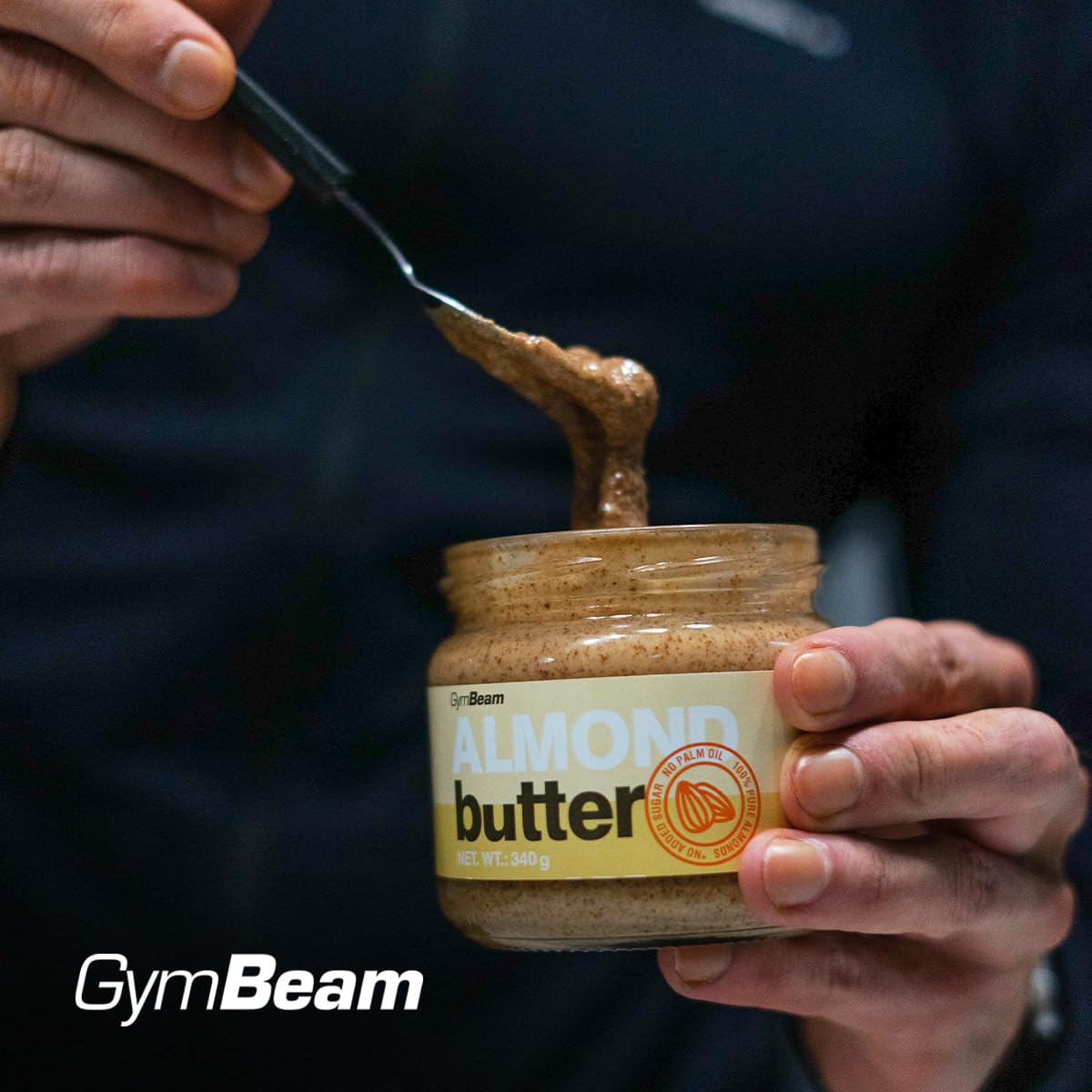 GymBeam Burro di Mandorle crema spalmabile 340 g 100% mandorle