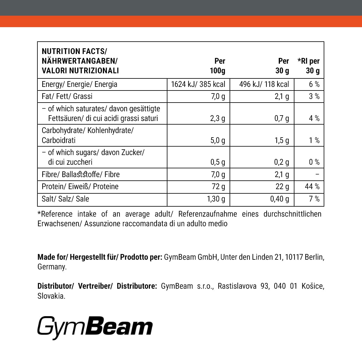 GymBeam Vegan Blend proteine vegane 1000 g cioccolato
